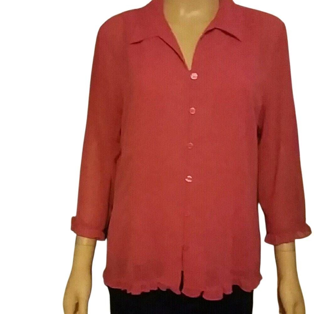 Notations 2 pc Pink top L